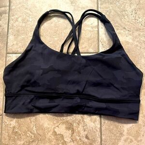 Lululemon longline energy bra black camo